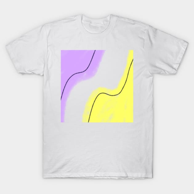 Purple yellow watercolor abstract art T-Shirt by Artistic_st